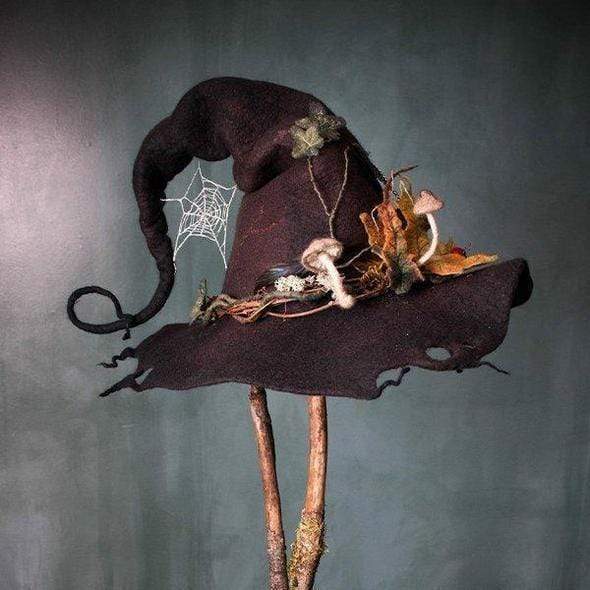 Halloween Party Felt Witch Hats BROWN Other Accessories Honeyjewelry