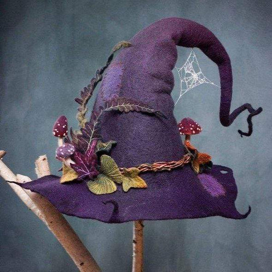 Halloween Party Felt Witch Hats PURPLE Other Accessories Honeyjewelry