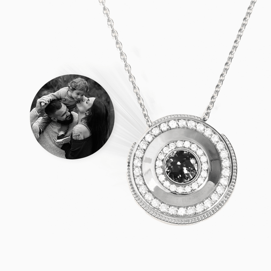 Halo Photo Necklace Necklace Mint & Lily