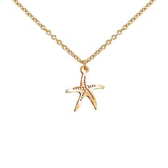 Handmade Beach Series Necklace Starfish / Rose Gold Myron Necklace MelodyNecklace