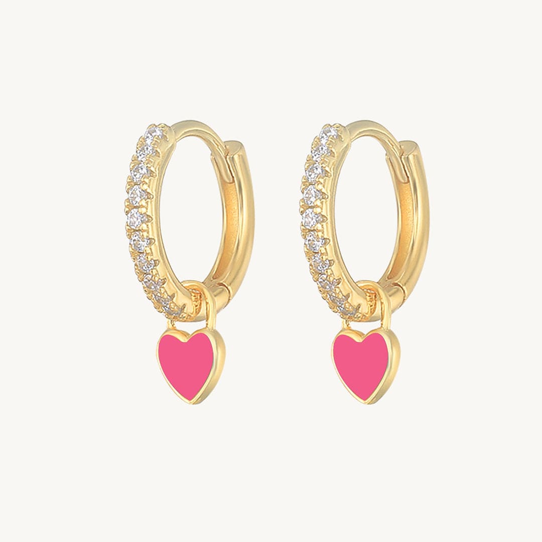 Heart Drop Earrings Gold / Rose Earrings MelodyNecklace