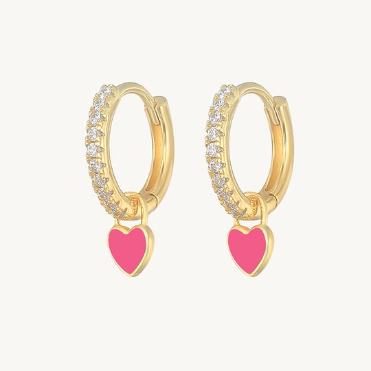 Heart Drop Earrings Gold / Rose Earrings MelodyNecklace