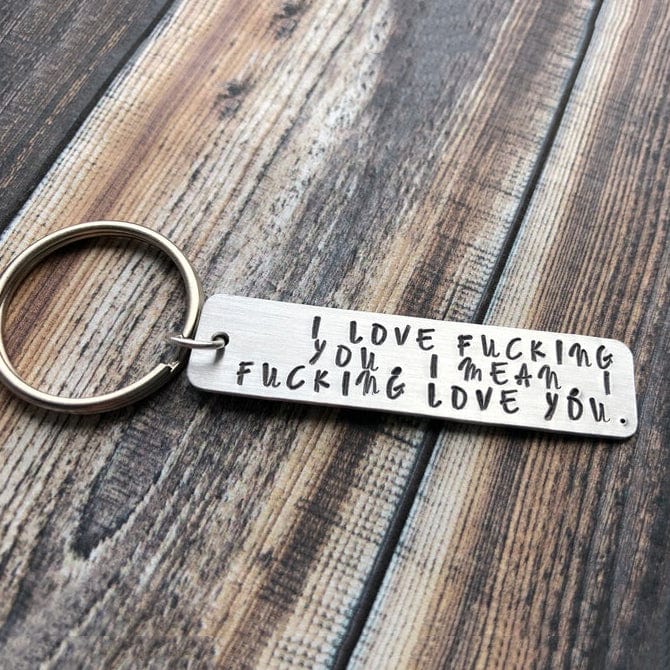 I Love f**king You Funny Keychain Valentine's Day Couple Gift Keychain MelodyNecklace