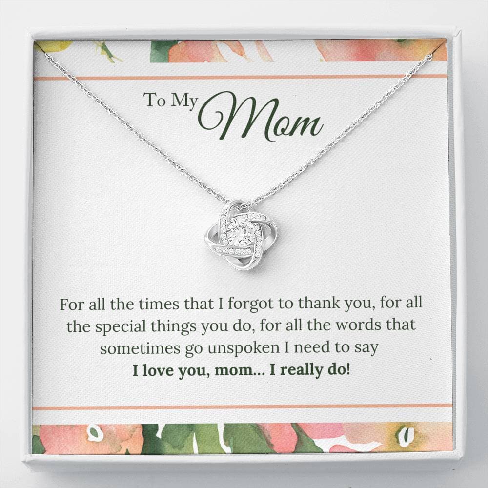 I Love You Mom I Really Do Necklace Mom Necklace MelodyNecklace
