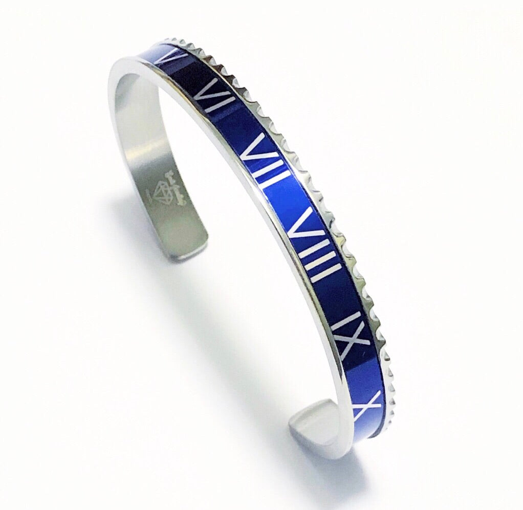 Roman Speed bracelet silver blue - Emils Jewellery