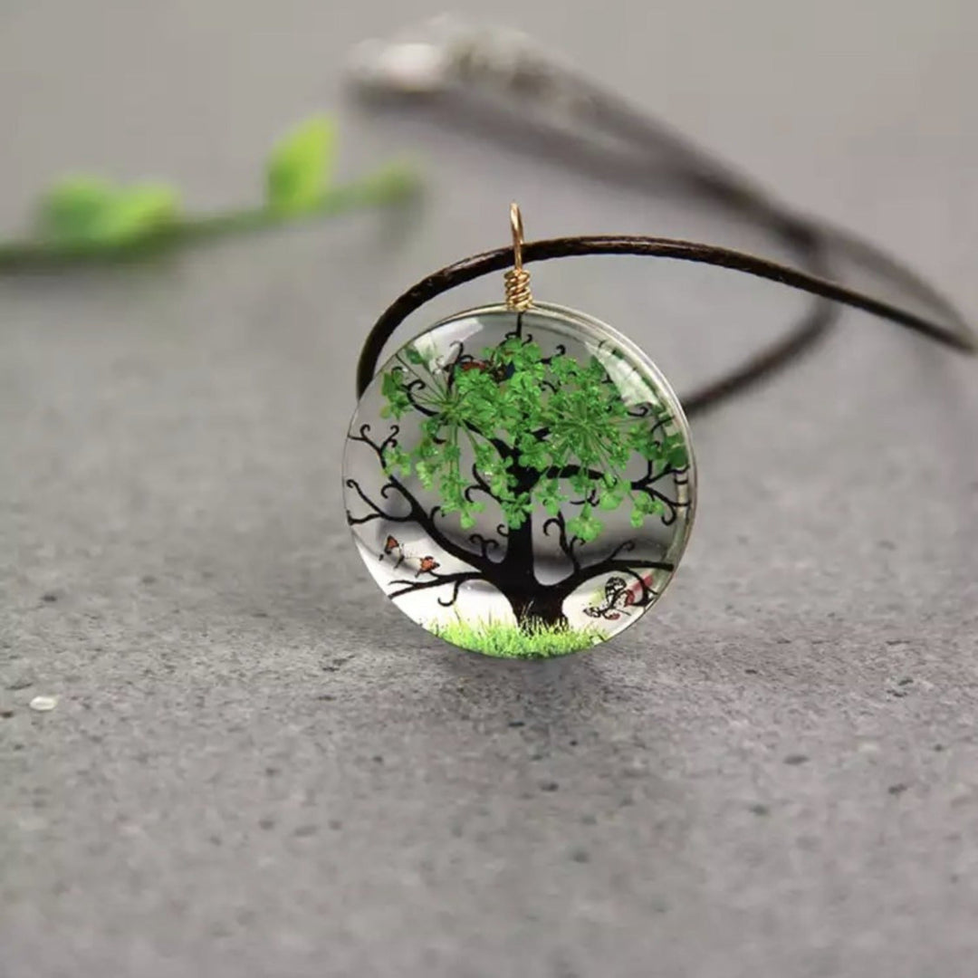Tree of Life Glass Pendant (Plants 1 Tree) 🌲 - Buulgo