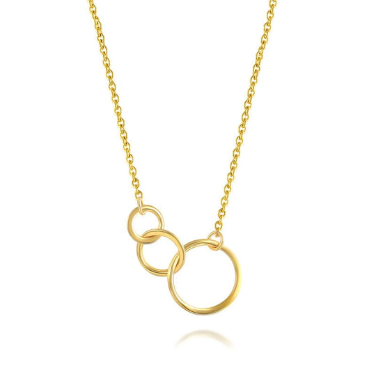 Interlocking Circles Necklace Gold Necklace MelodyNecklace