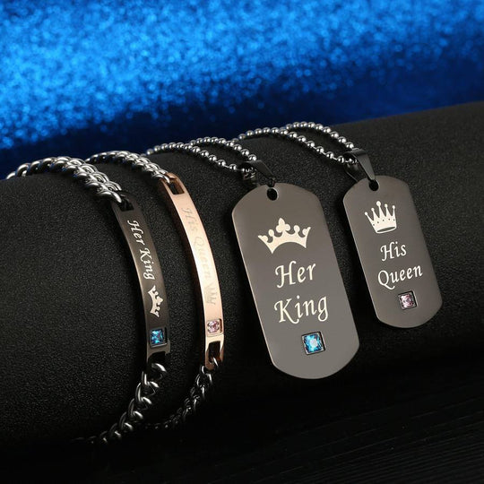 Valentines day gifts for Her King His Queen Bracelet Set Valentines day gifts for her