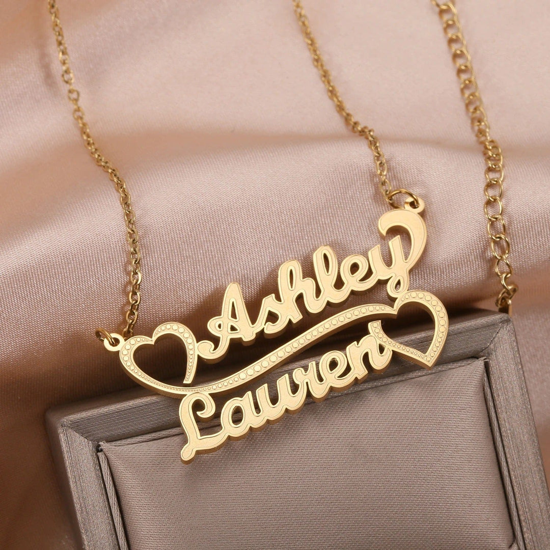 Love Couple Name Necklace Quillingx