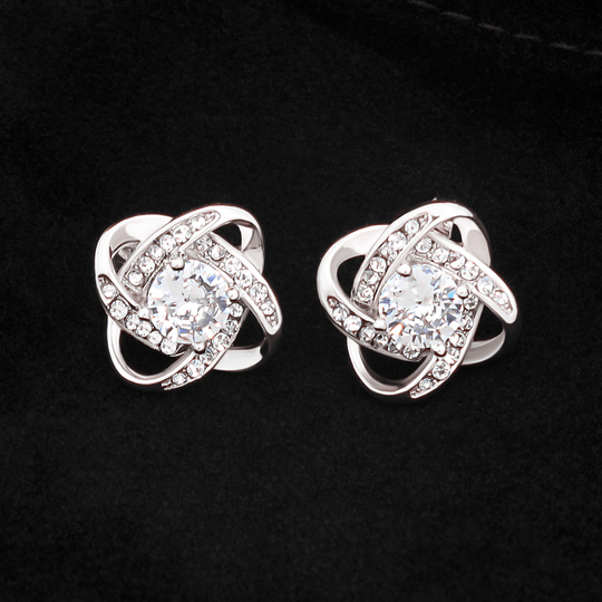 Love Knot Stud Earrings Upsell Only ShineOn Fulfillment