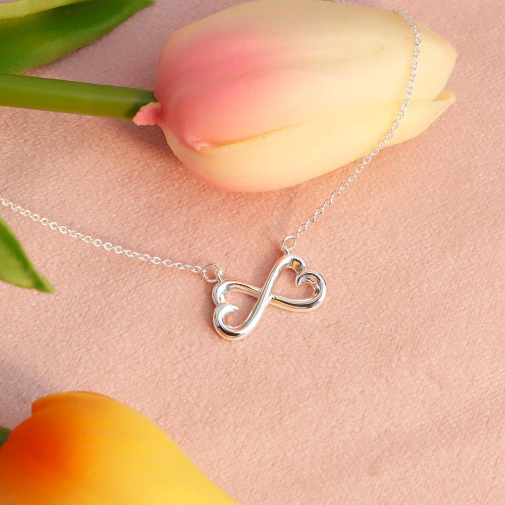 Love you forever Personalized infinity Couple Initial Name Necklace Myron Necklace MelodyNecklace