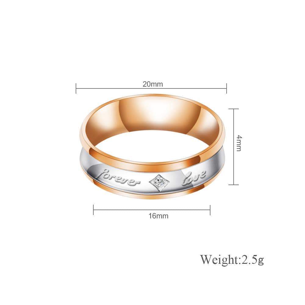Melody Forever Love Couple Diamond Ring(2 Rings) Ring MelodyNecklace