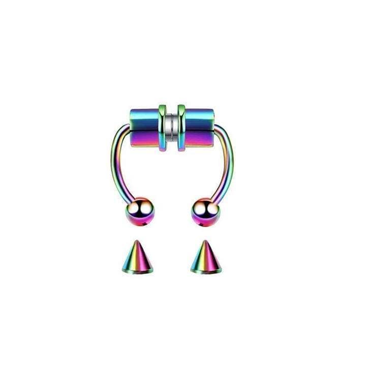MelodyNecklace Magnetic Septum Ring Rainbow Ring Mag Pierce