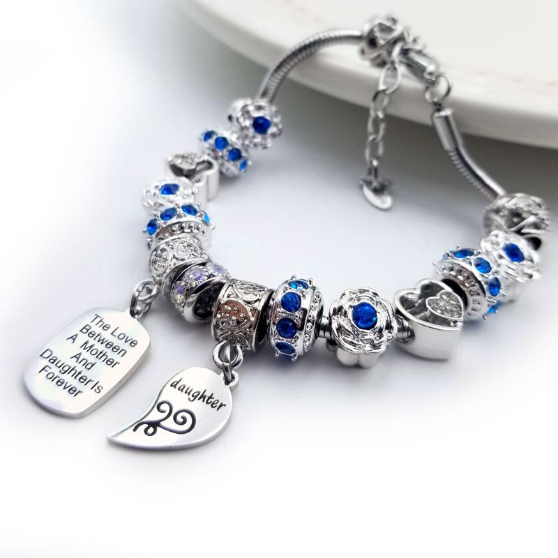 Mother Daughter Eternal Love Bracelets Daughter / Blue Bracelets Bella's Yard