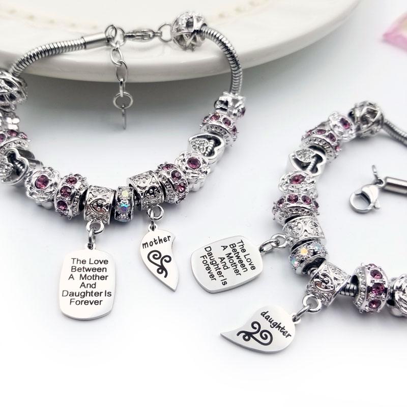 Mother Daughter Eternal Love Bracelets Mother & Daughter Set / Purple Bracelets Bella's Yard