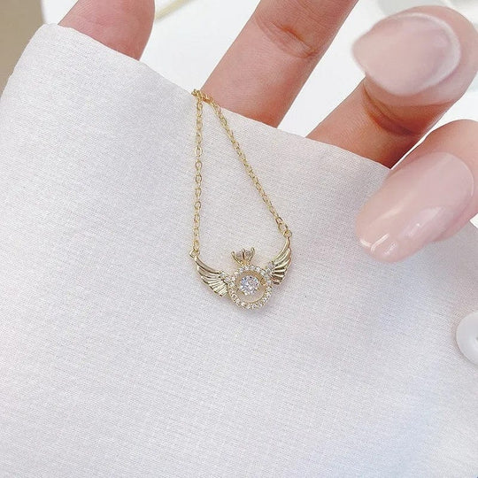 Mother's Day Gift Diamond Angel Wings Necklace Necklace MelodyNecklace