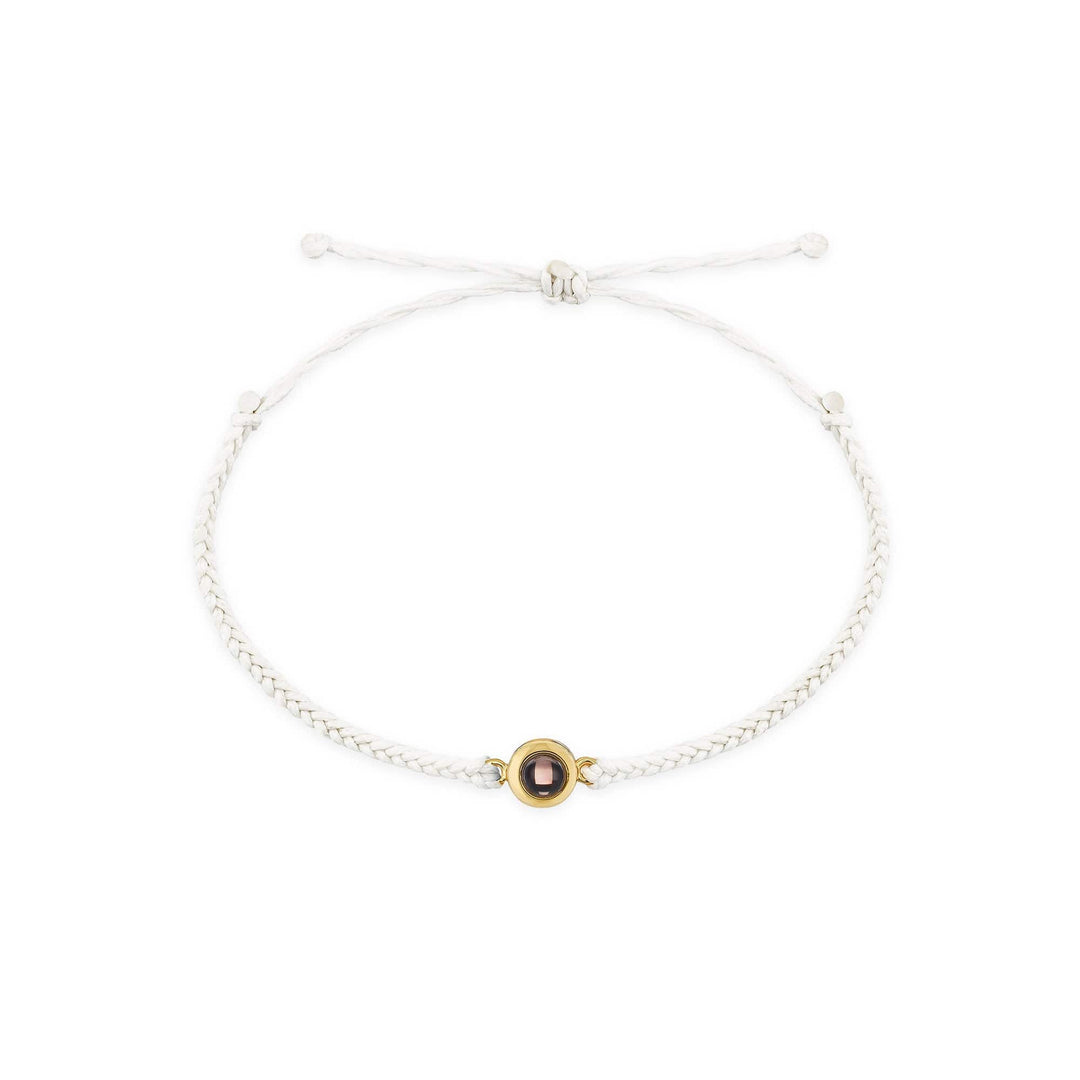 Personalized Circle Photo Bracelet White/Gold Bracelet For Woman MelodyNecklace