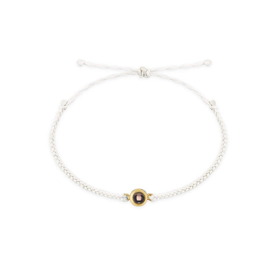 Personalized Circle Photo Bracelet White/Gold Bracelet For Woman MelodyNecklace
