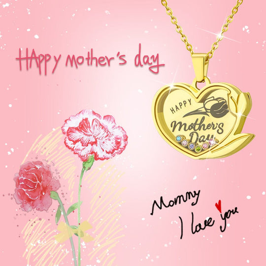 Mother's Day Gift Tulip Birthstone Necklace Mom Necklace MelodyNecklace