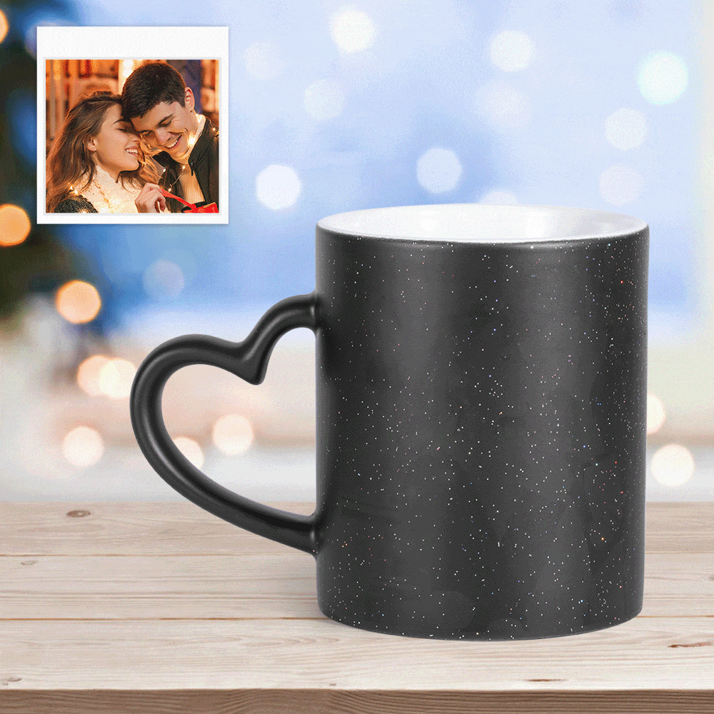 Mother's Day Gifts Personalised Magic Color Change Mug Heart Custom Photo Cup Other Accessories MelodyNecklace
