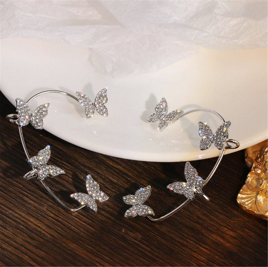 No piercing Punch-free Butterfly/Snowflake/Bow knot Earrings(1 Pair） Earring MelodyNecklace