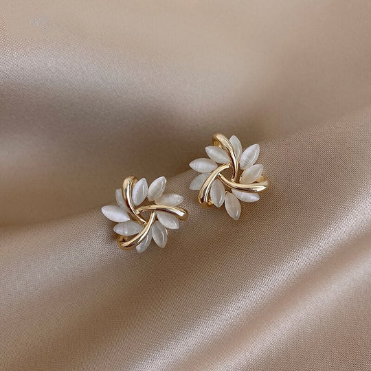 Opal Flower Untamed Petal Drop Earrings