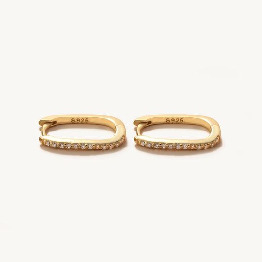 Pavé Hoop Earrings Gold Earrings MelodyNecklace