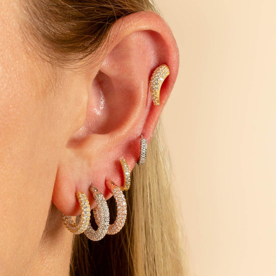  CZ Mini Huggie Earring - Adina's Jewels