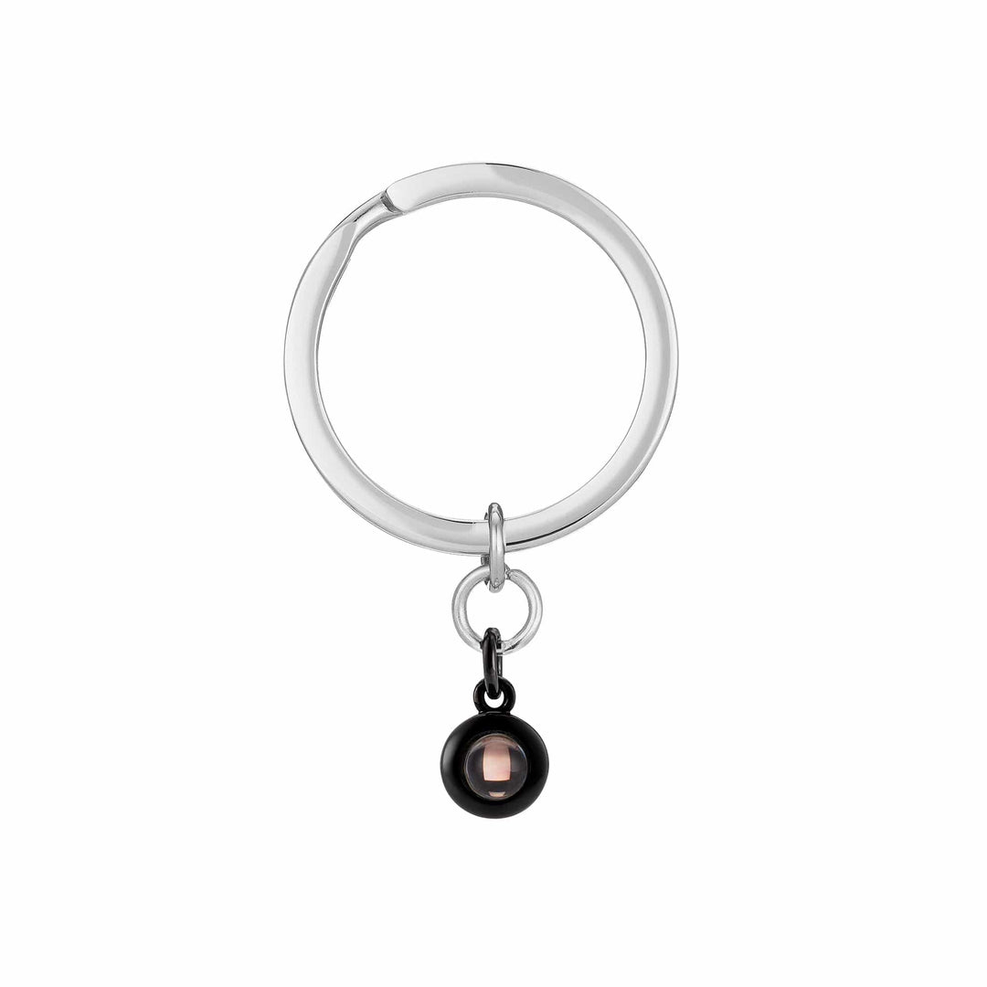 Personalized Circle Hidden Photo Inside Projection Necklace Black / Keychain Necklace MelodyNecklace