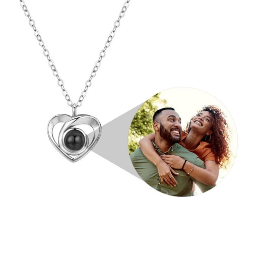 Personalized Heart Inside Photo Necklace Necklace MelodyNecklace