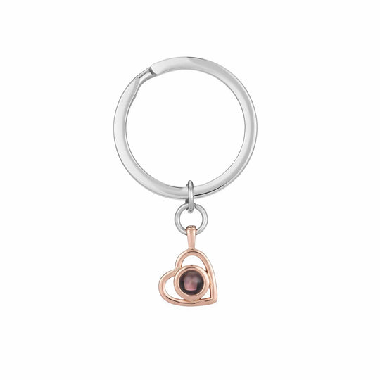 Personalized Heart Photo Necklace Rose Gold / Keychain Wear Felicity