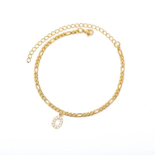 Personalized Initial Cuban Link Anklet O So Dashing
