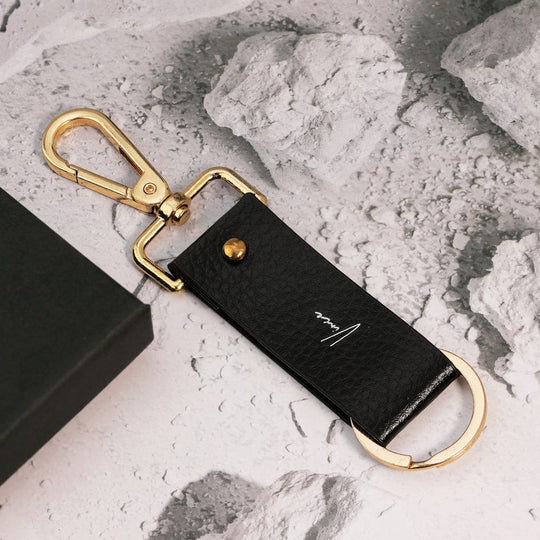 Personalized leather Keychain Keychain MelodyNecklace