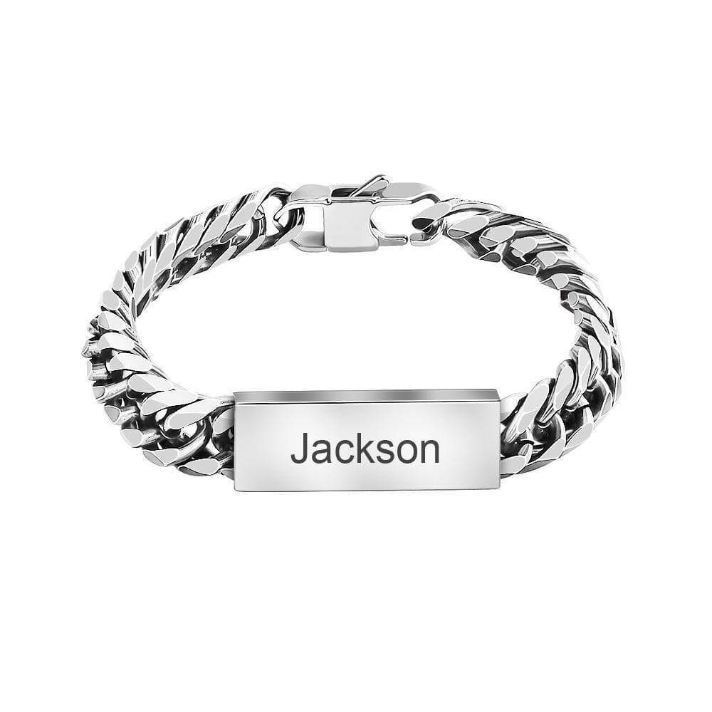 Personalized Men's ID Bracelet Bracelet For Man MelodyNecklace
