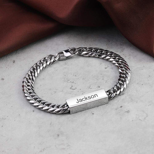 Personalized Men's ID Bracelet Bracelet For Man MelodyNecklace