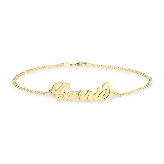 Personalized Name Bracelet Copper / Gold Bracelet For Woman MelodyNecklace