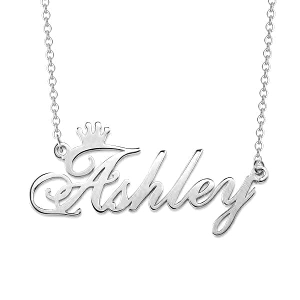 Personalized Name Crown Necklace Copper / Silver Necklace MelodyNecklace