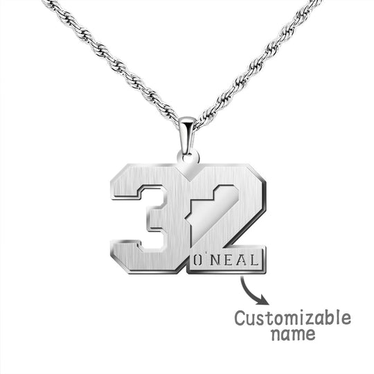 Personalized Number Necklace With Engraving Necklace for man MelodyNecklace