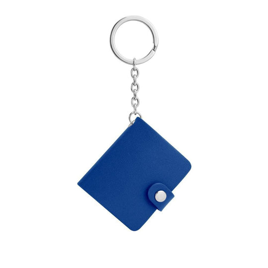 Personalized Photo Album Keychain in Leather Case Dark blue Keychain MelodyNecklace