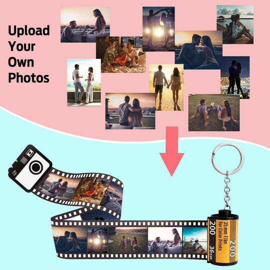 Personalized Photo Films Album Keychain Keychain MelodyNecklace