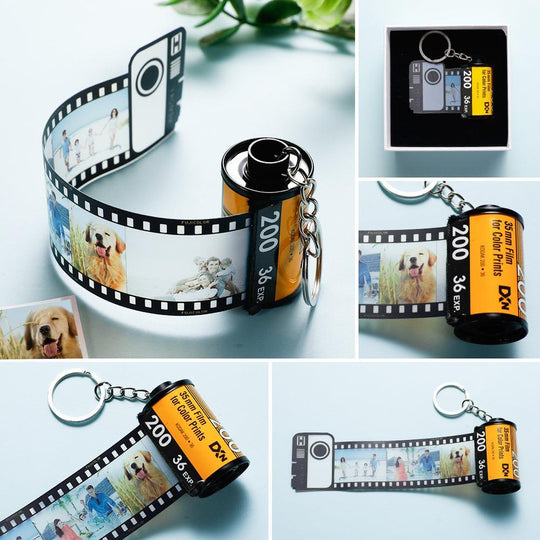 Personalized Photo Films Album Keychain Keychain MelodyNecklace