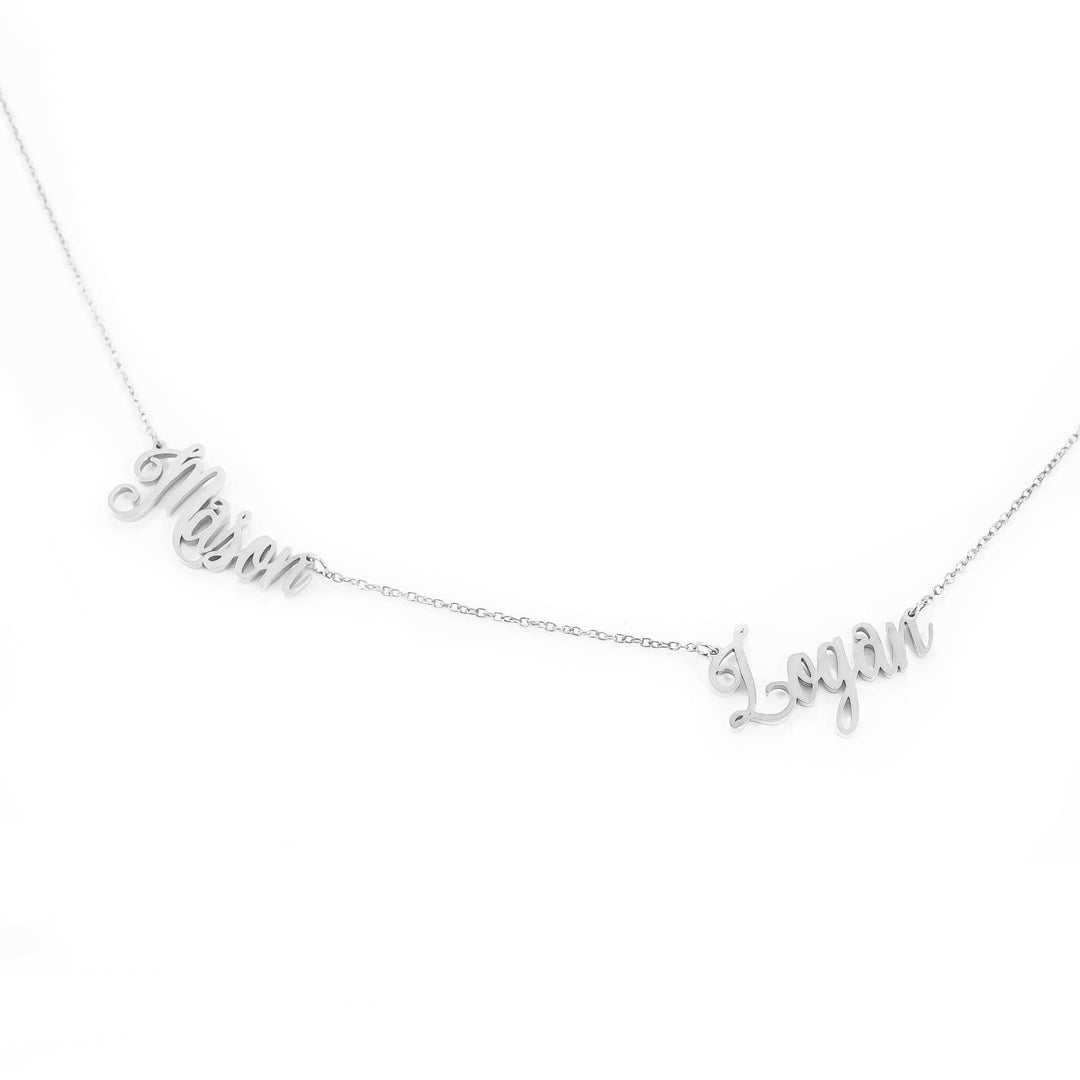 Personalized Two Name Necklace Necklace MelodyNecklace