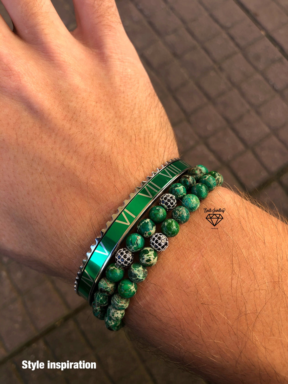 Roman Speed bracelet silver green
