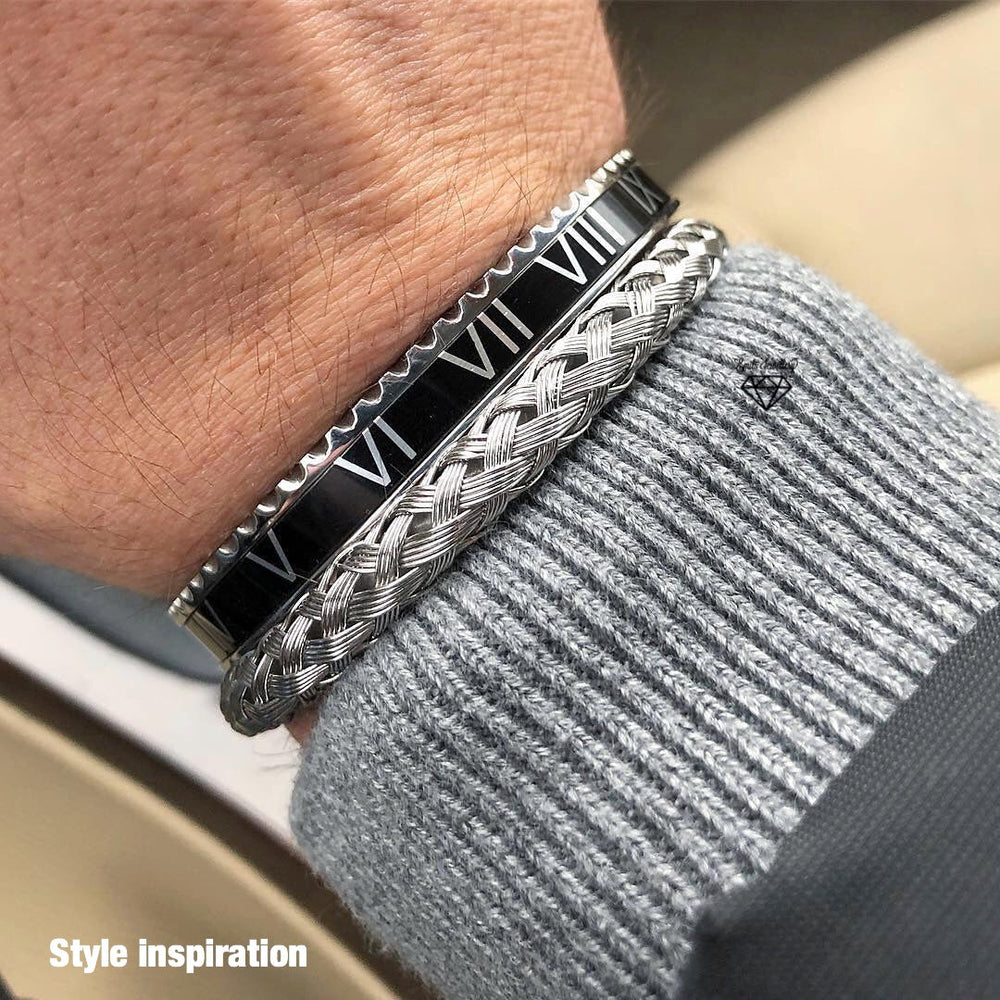 Roman Speed bracelet black silver