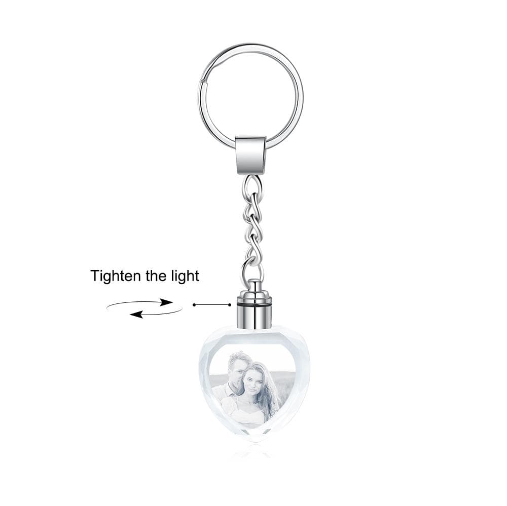 Photo Crystal Custom Keychain Glow Personalization Keychain MelodyNecklace