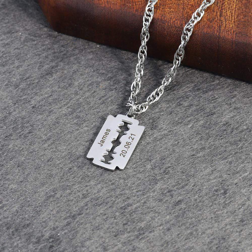 Razor Blade Necklace For Men Necklace for man MelodyNecklace