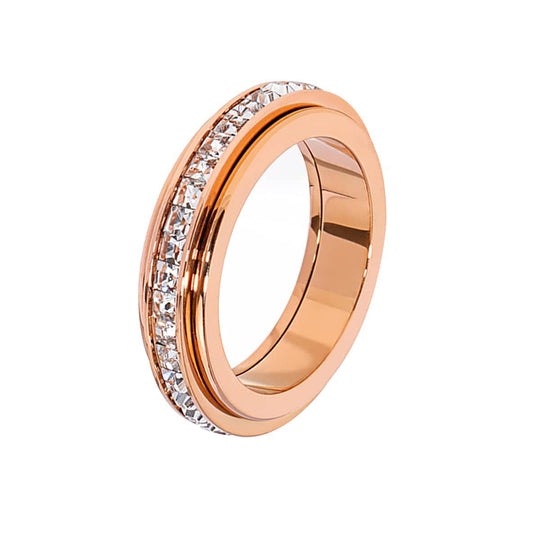 Relieving Anxiety Wedding Promise Ring B / Rose Gold / 5 Rings customforher