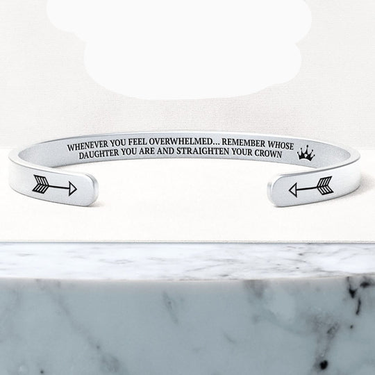 Remember Who You Are and Straighten Your Crown Cuff Bangle Bracelet Cuff Bracelet Mint & Lily