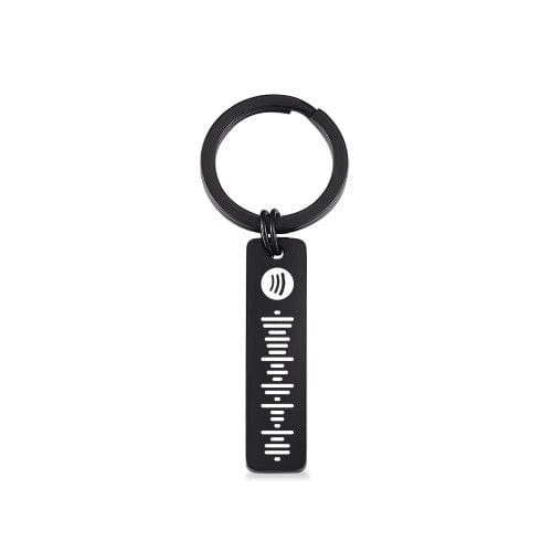 Scannable Spotify Code Keychain Personalized Music Keychain Black Keychain MelodyNecklace