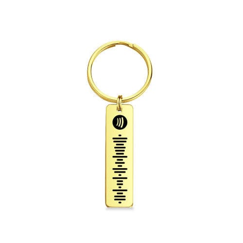 Scannable Spotify Code Keychain Personalized Music Keychain Golden Keychain MelodyNecklace